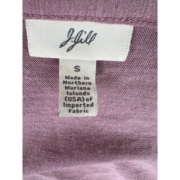 J. Jill Women's Shirt Pink Long Sleeve Low Cut True Wrap Top Deep V Neck Small - Picture 9 of 10